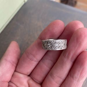 Tacori CZ Sterling Silver Eternity Band Size 5